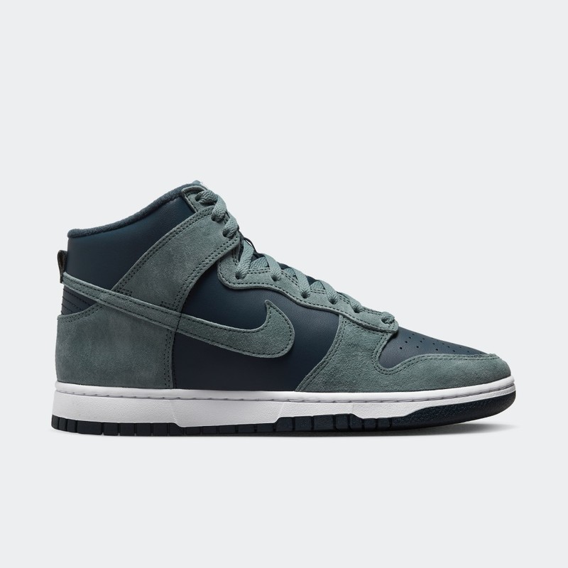 teal suede dunks